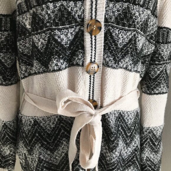 NWT LUCKY BRAND Petite MultiColor Belted Soft Knit Long Cardigan - Picture 6 of 9